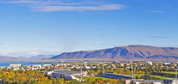 Estádio Futebol Nacional Reykjavk Islândia Imagens Royalty-Free