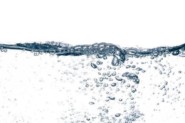 Підводні Бульбашки Ізольовані Білому Тлі — стокове фото