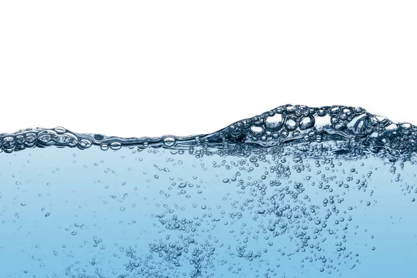 Trinkwasser Und Abstrakte Luftblase Isoliert Auf Weißem Hintergrund — Stockfoto
