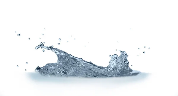 Blaues Wasser Wassertropfen Auf Weißem Hintergrund Isoliert — Stockfoto