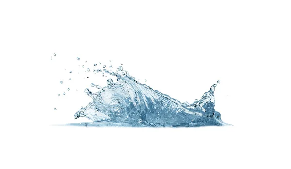 Blaues Wasser Wassertropfen Auf Weißem Hintergrund Isoliert — Stockfoto