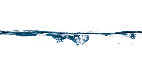 Trinken Von Wasser Und Abstrakte Wasserwelle Isoliert Auf Weißem Hintergrund — Stockfoto