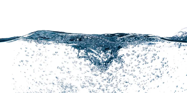 白地に隔離された飲料水と抽象的な気泡 — ストック写真