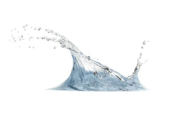 Μπλε Νερό Σταγόνα Νερού Που Απομονώνεται Λευκό Φόντο — Φωτογραφία Αρχείου
