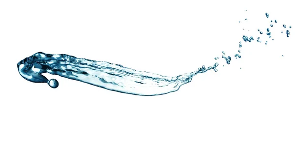 Блакитна Вода Бризки Води Ізольовані Білому Тлі — стокове фото