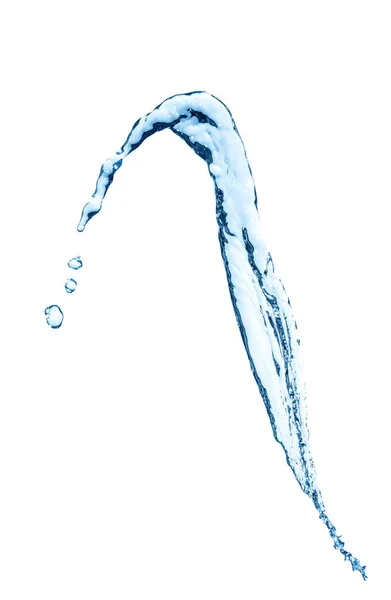 Blue Water Water Splash Isolated White Background — Stock Photo, Image