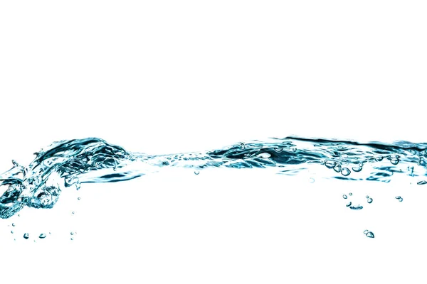 Брызги Воды Пузыри Изолированы Белом Фоне — стоковое фото