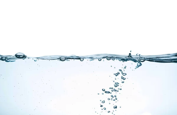 Trinkwasser Und Abstrakte Luftblase Isoliert Auf Weißem Hintergrund — Stockfoto