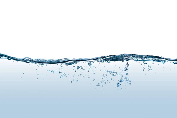 Water Spatten Bellen Geïsoleerd Witte Achtergrond — Stockfoto