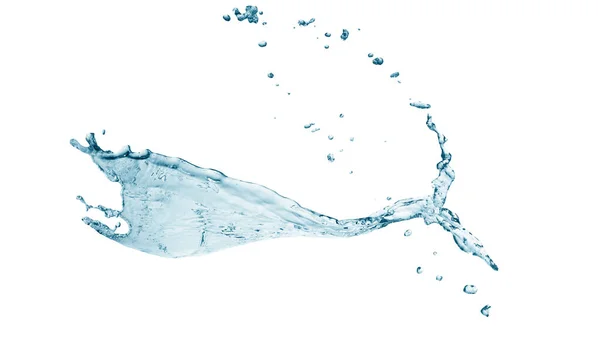 Trinkwasser Und Abstraktes Spritzwasser Isoliert Auf Weißem Hintergrund — Stockfoto