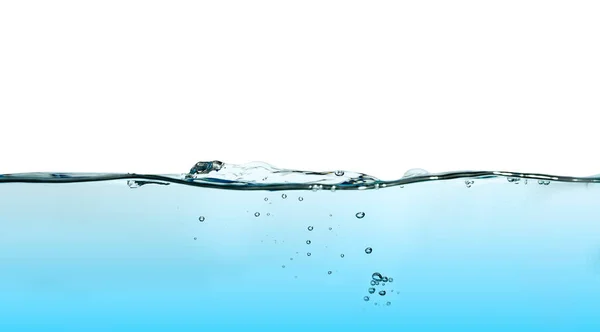 Absztrakt Vízhullám Splash Elszigetelt Fehér Alapon — Stock Fotó