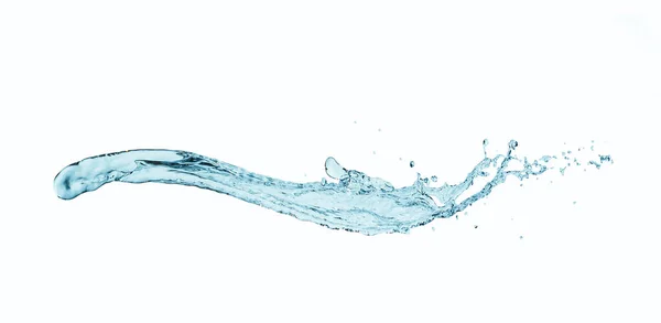 Splash Víz Alakja Elszigetelt Fehér Háttér — Stock Fotó
