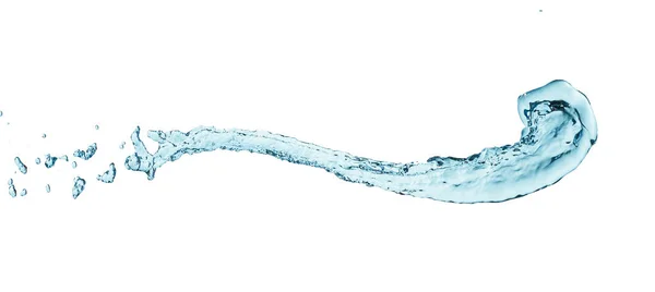 Stříkající Voda Tvar Izolované Bílém Pozadí — Stock fotografie