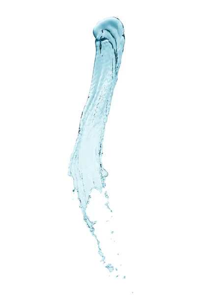Stänk Vatten Form Isolerad Vit Bakgrund — Stockfoto