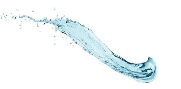 Forma Água Respingo Isolado Fundo Branco — Fotografia de Stock
