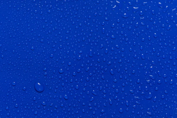 Abstracto Agua Gotas Fondo Azul — Foto de Stock