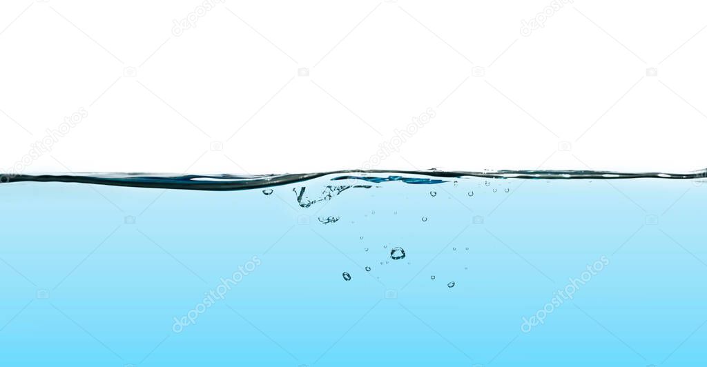 water wave isolated on white background.