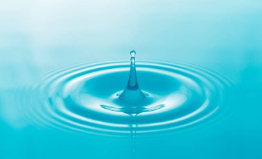 Su damlacıkları yüzey su arka planında