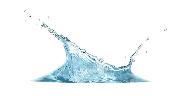 Μπλε Νερό Σταγόνα Νερού Που Απομονώνεται Λευκό Φόντο — Φωτογραφία Αρχείου