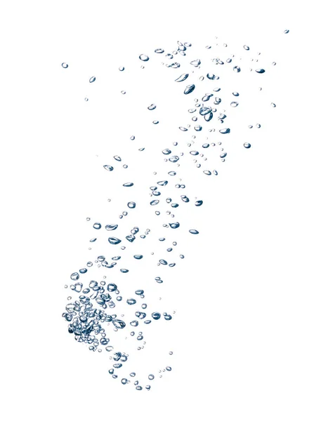 Underwater Bubbles Isolated White Background — Stock Photo, Image