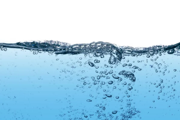 Trinkwasser Und Abstrakte Luftblase Isoliert Auf Weißem Hintergrund — Stockfoto