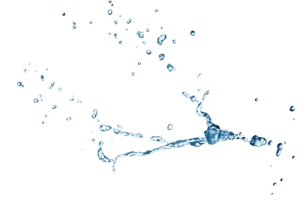Voda Splash Izolované Bílé Pozadí — Stock fotografie