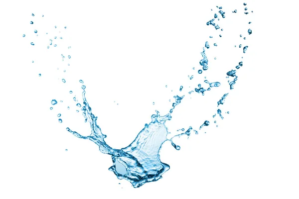 Vatten Stänk Isolerad Vit Bakgrund — Stockfoto