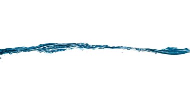 Beyaz arkaplanda su sıçraması ve kabarcıklar izole