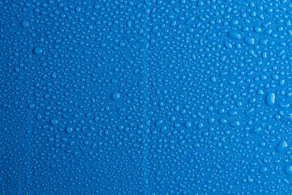 Water Drops Blue Background — Stock Photo, Image