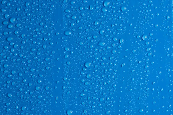 Texture Acqua Gocce Sfondo Blu — Foto Stock