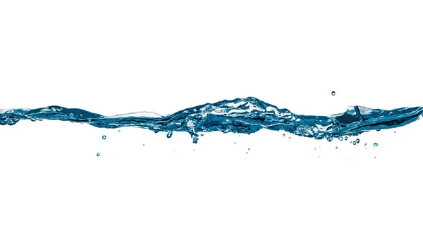 Wasserspritzer Und Blasen Isoliert Auf Weißem Hintergrund — Stockfoto