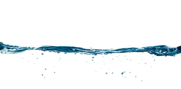 Onda Acqua Blu Pulito Isolato Sfondo Bianco — Foto Stock