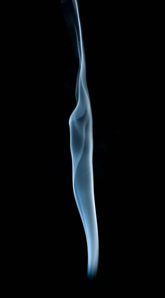 White Smoke Black Background Stock Picture