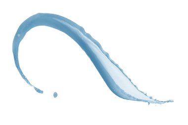 İçme suyu ve soyut su sıçraması beyaz arkaplanda izole edilmiş.