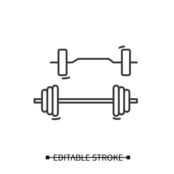 Barbell set icon. Home gym heavy lifting and power training equipment vector illustration — Stock Vector