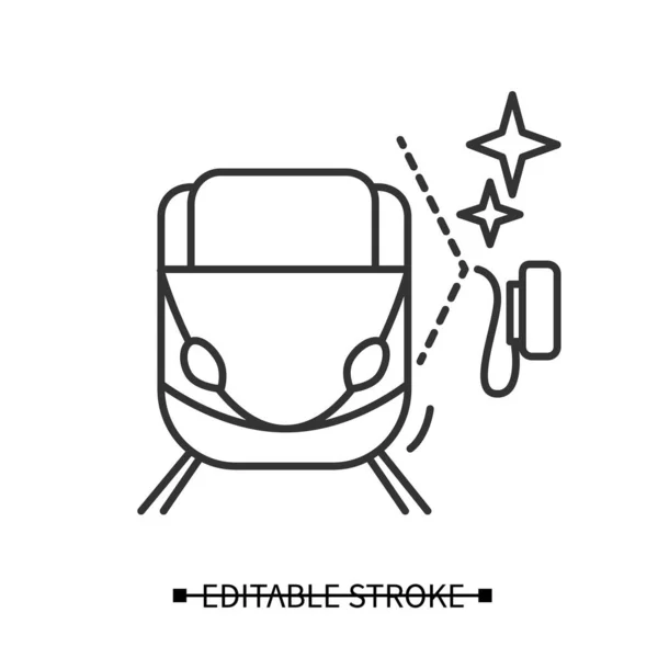 Train cleaning icon. Public transport disinfection simple vector illustration — Stock Vector