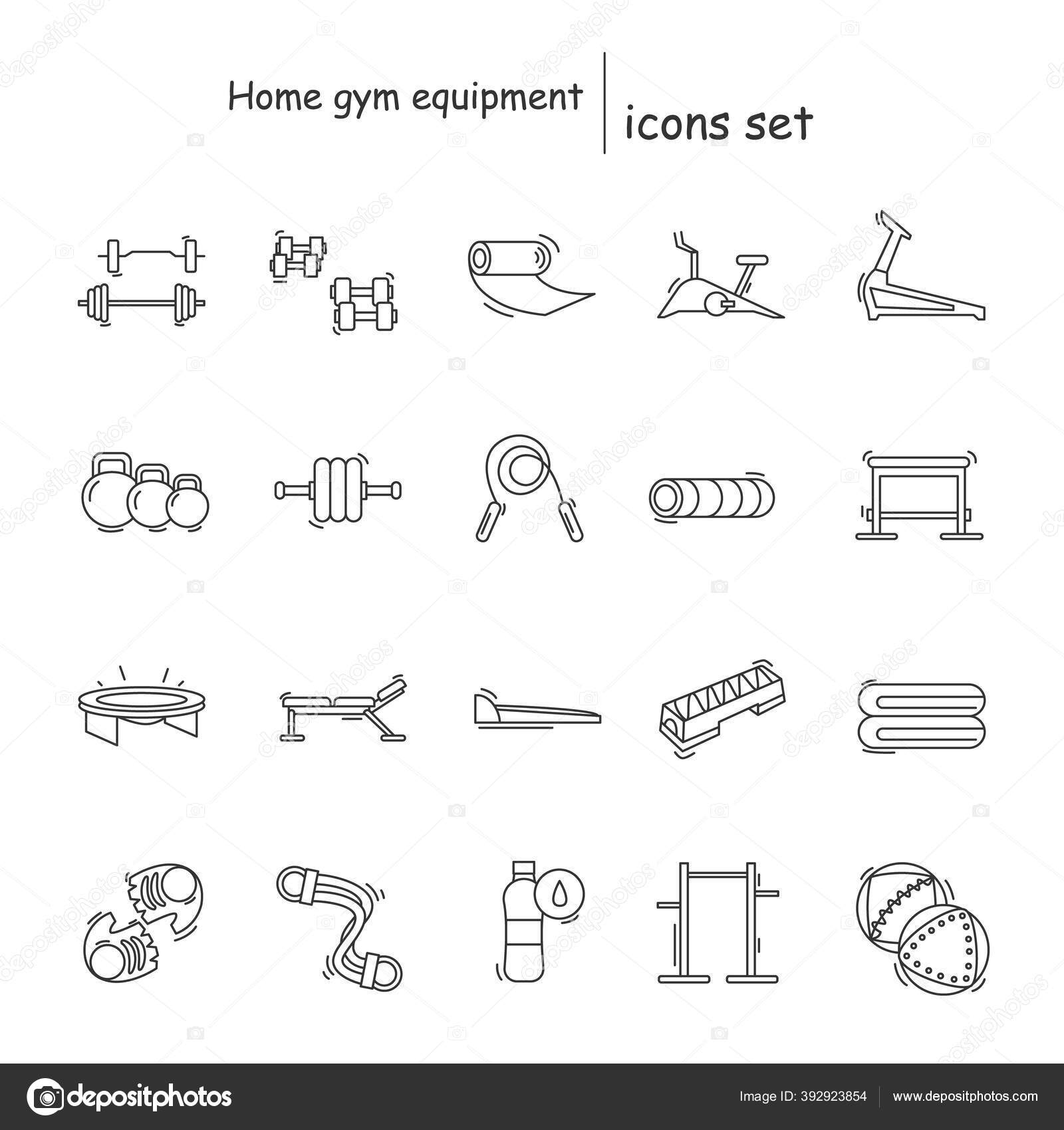 Fitnessgeräte für zu Hause Set. Sport und Fitness Tools einfache