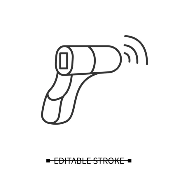 Infrarot-Thermometer-Symbol. Kontaktloses Gerät zur Messung der Körpertemperatur einfache Vektordarstellung — Stockvektor