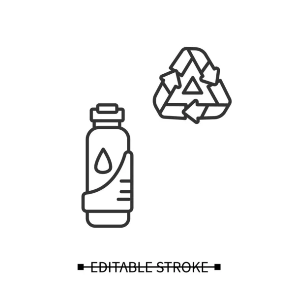 Icône bouteille à boire. Récipient à eau réutilisable illustration vectorielle simple — Image vectorielle