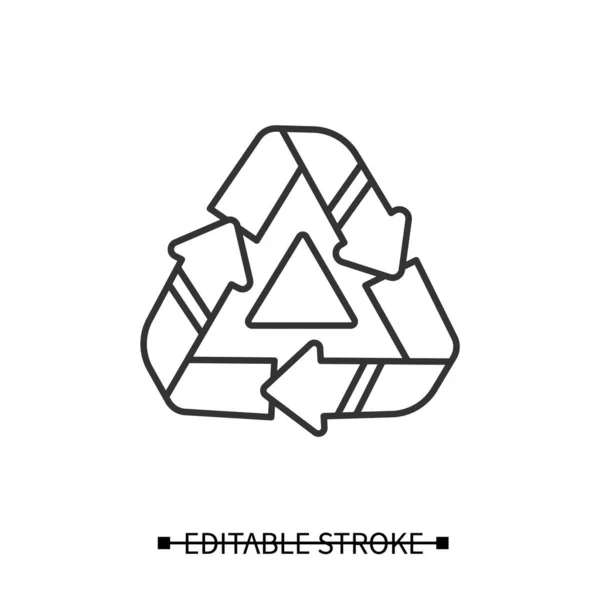 Icône de recyclage. Illustration vectorielle simple en plastique recyclable pour emballage de marchandises réutilisables — Image vectorielle