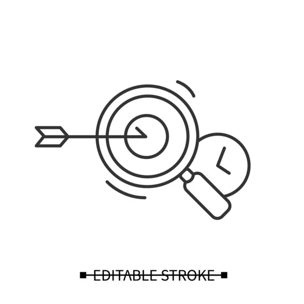 Etichette di targeting icon.Editable stroke line vector for website and shop — Vettoriale Stock