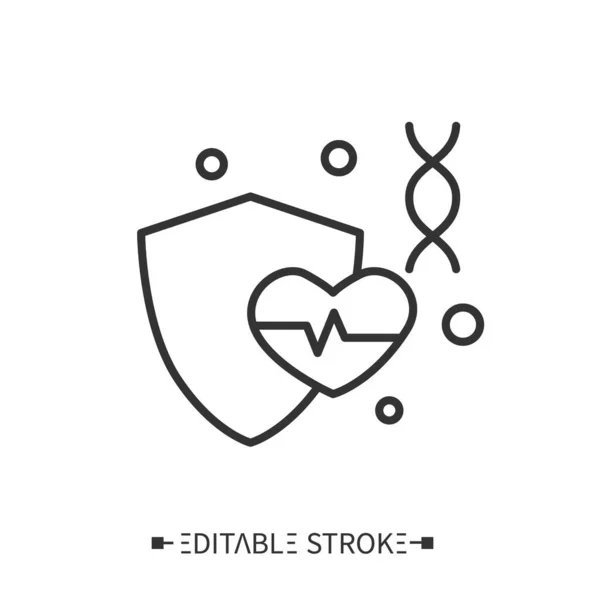 Das Symbol der Gesundheitslinie. Gesundheitswesen und Gesundheitsinformationsmanagement-Konzept. Editierbare Illustration — Stockvektor