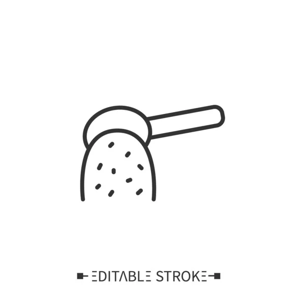 Dodaj cukry linii icon.Nutrition facts.Editable wektor ilustracji — Wektor stockowy