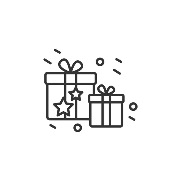 Presents line icon. Festive gifts. Editable vector illustration — Stock Vector