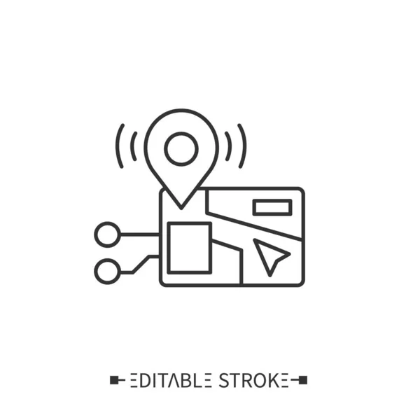 Icône de ligne de navigation. Illustration vectorielle modifiable — Image vectorielle