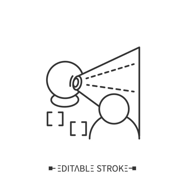 Icono de línea de leva inteligente. Ilustración vectorial editable — Vector de stock