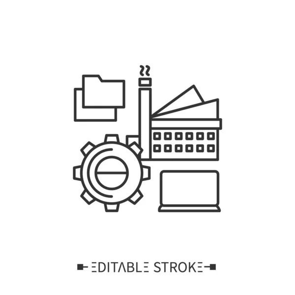 Smart infrastructure icon. Editable illustration — Stock Vector