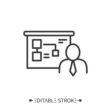 Atölye sunum satırı simgesi. Düzenlenebilir 