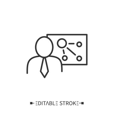 Eğitim atölyesi ikonu. Düzenlenebilir resimleme