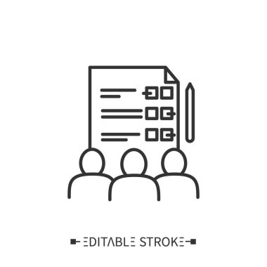 Atölye değerlendirme formu simgesi. Düzenlenebilir 